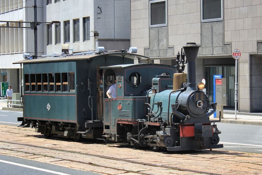 Botchan Train in central Matsuyama