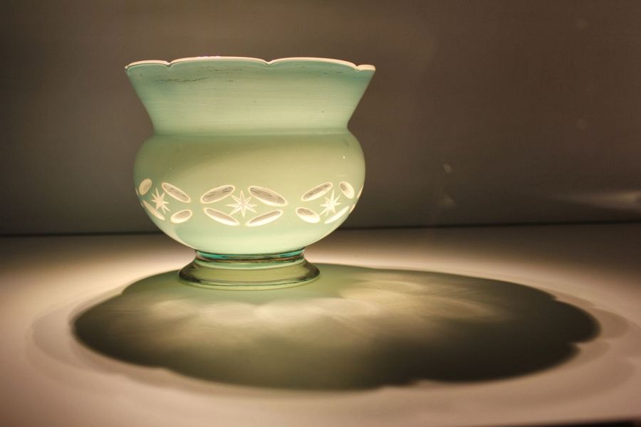 Giyaman glass green bowl