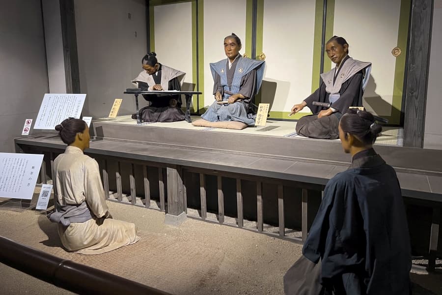 Hagi Shoin Shrine Museum trial of Yoshida scene