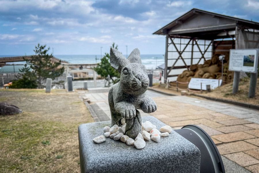 Hakuto Shrine stone rabbit