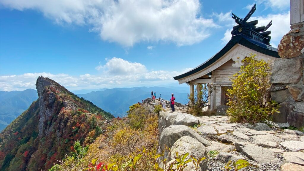 Mt. Ishizuchi and shrine