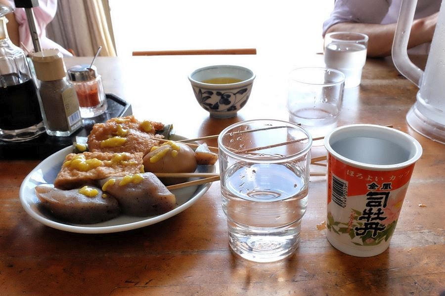 Kochi food oden and sake