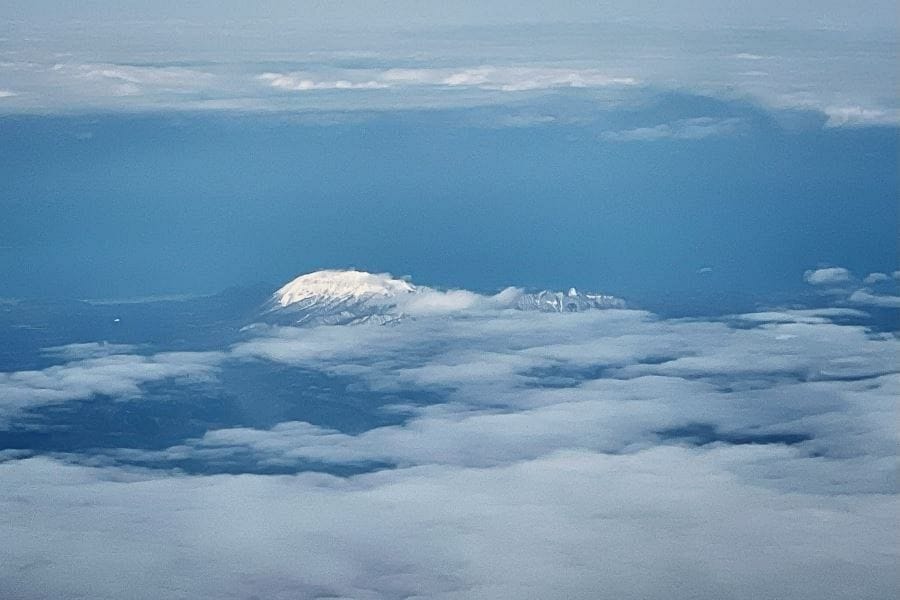 Mt. Daisen from the air