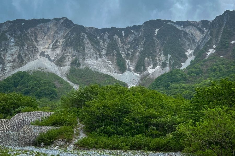 Mt. Daisen mountain view scree