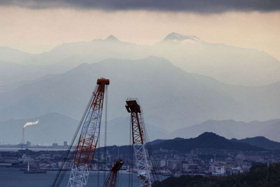 Mt. Ishizuchi from the Shimanami Kaido