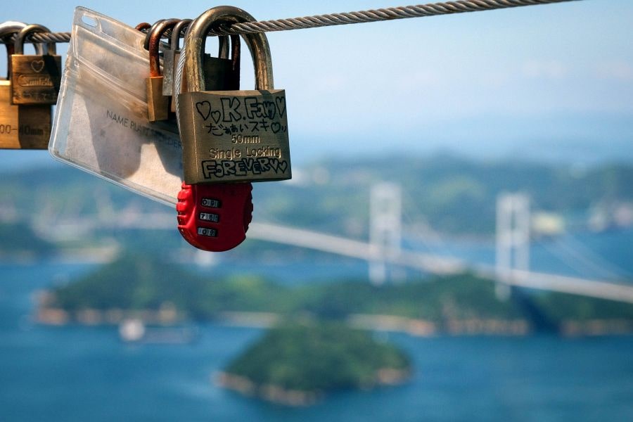 Mt. Kiro observatory love locks
