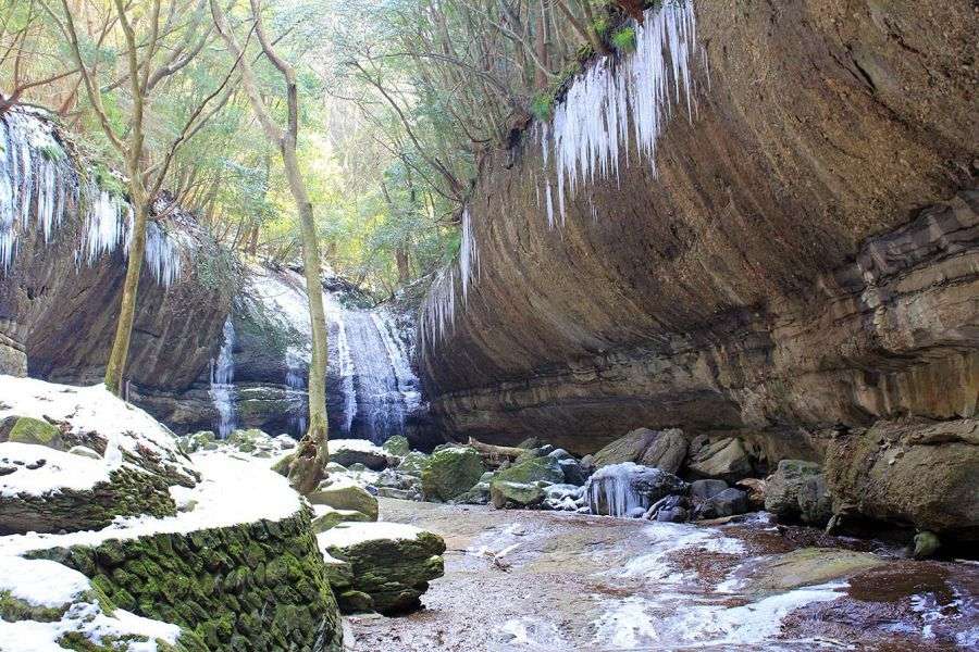 Namekawa Gorge in winter