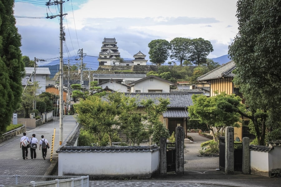 Ozu Castle town view
