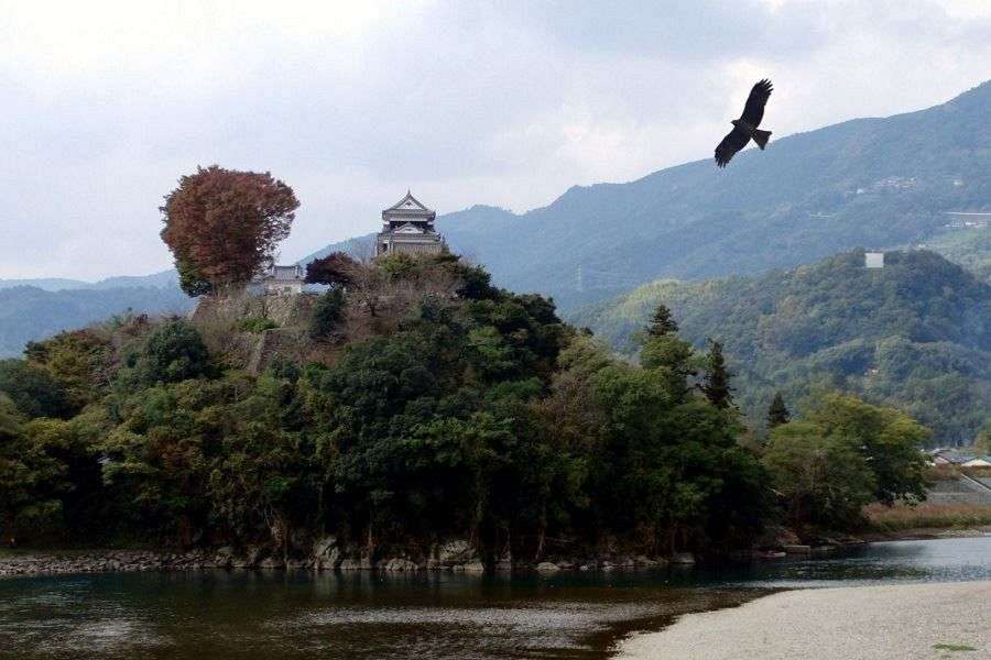 Ozu castle and kite