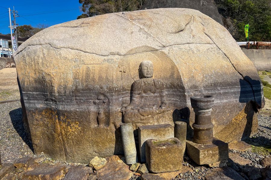 Sagi Island submersible jizo front view