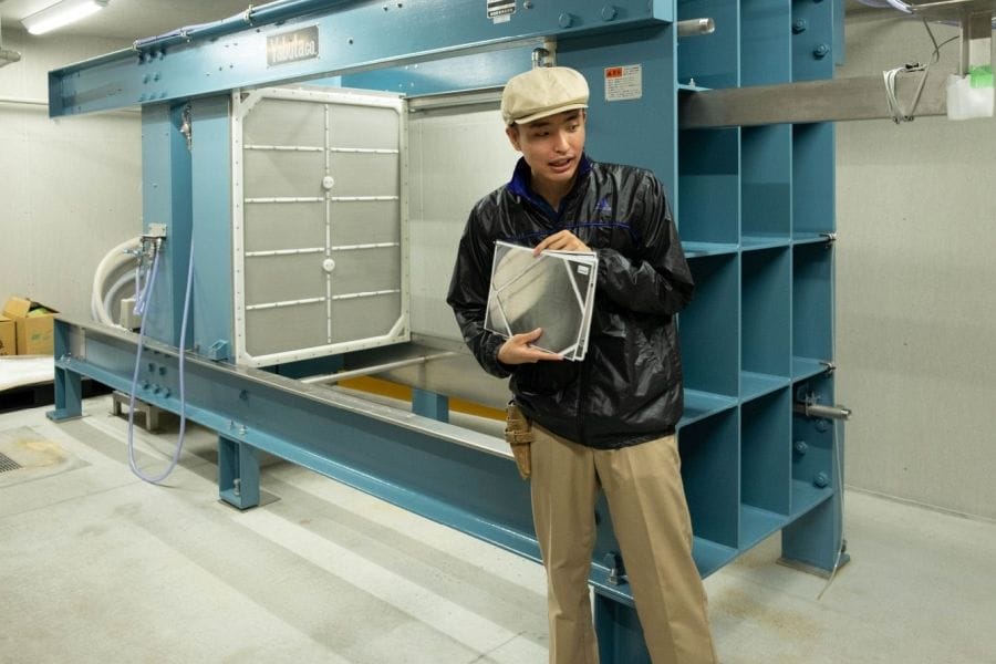 Suigei Brewery Yabuta press