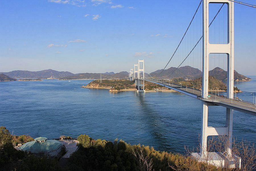 Sunrise Itoyama Observation Deck Kurushima Bridge view