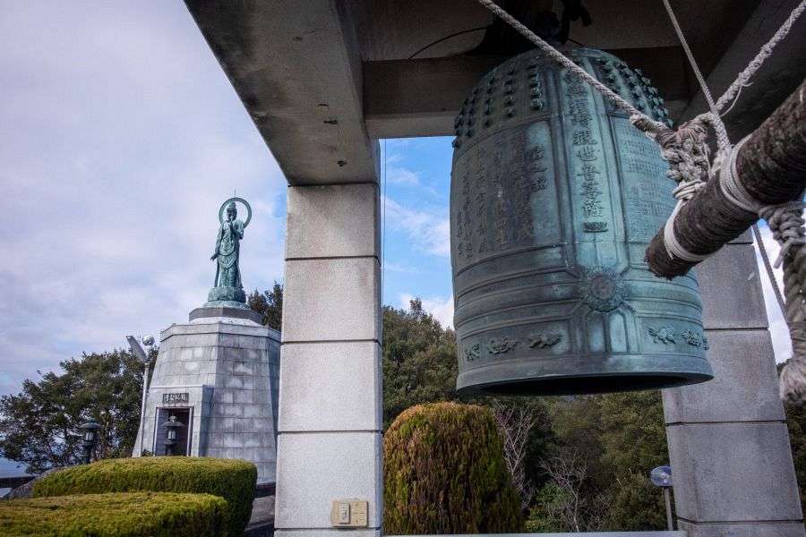 Susaki Coast Kannon statue and bell