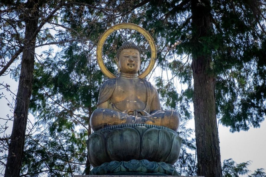 T7 Juraku ji Temple seated Buddha statue