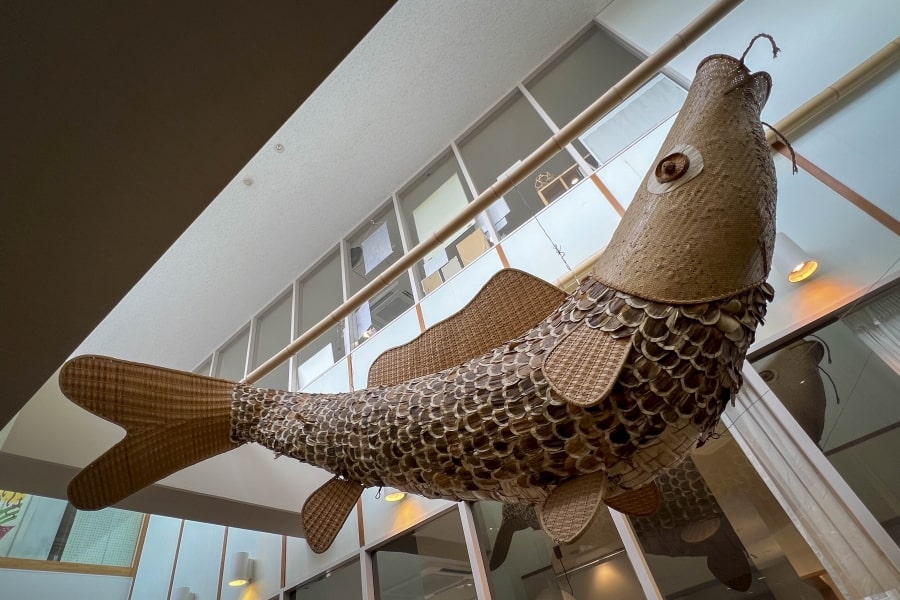 Takehara Michi no Eki bamboo fish