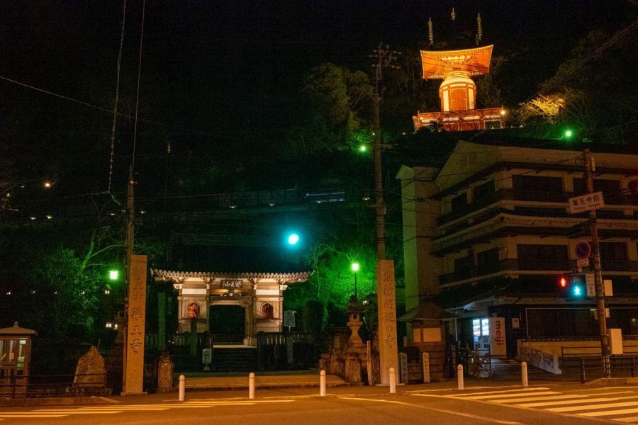 Temple 23 Yakuo ji at night