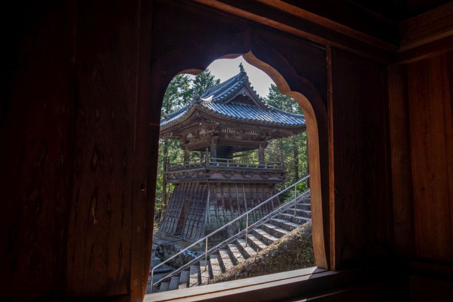 Temple 8 Kumadani ji Temple belfry from Daishido