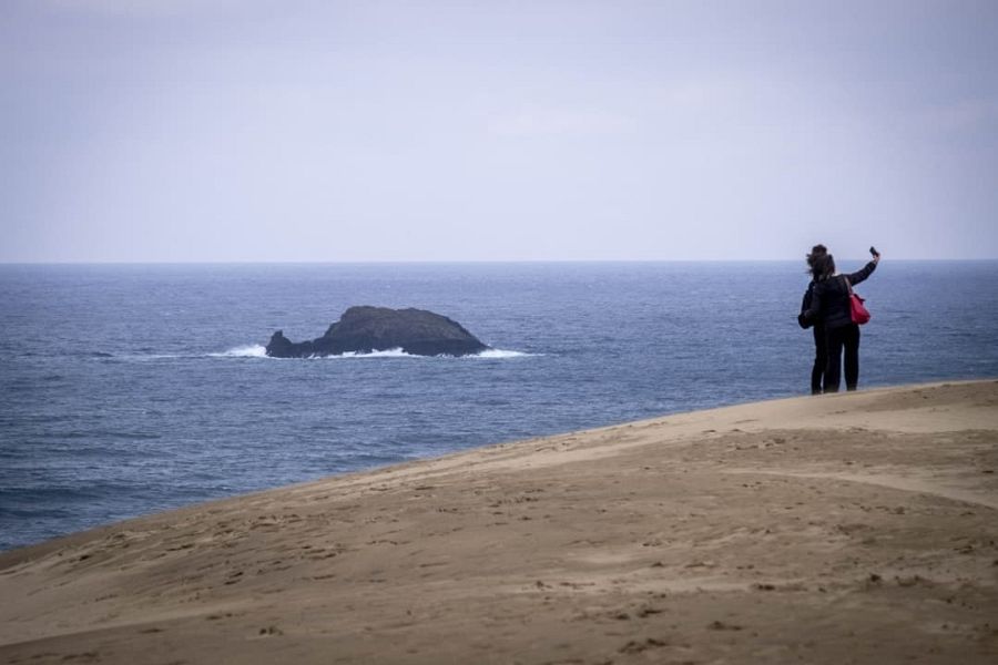 Tottori sand dunes whale island