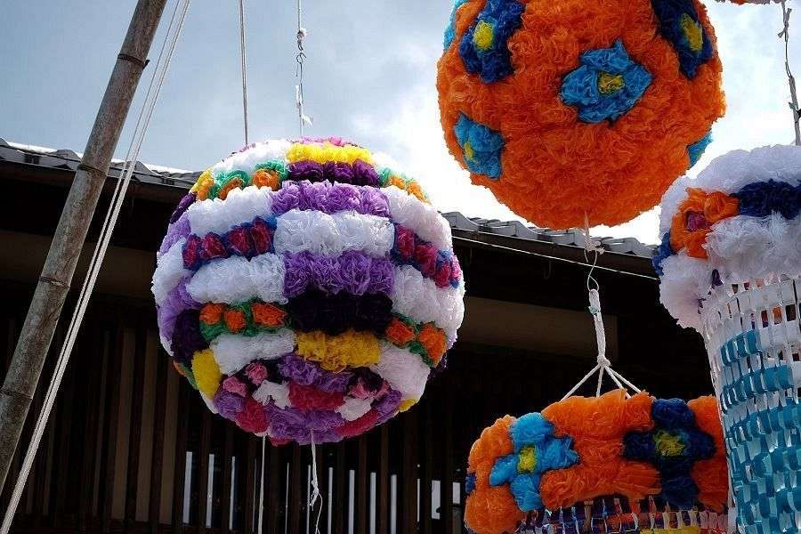 Uchiko bamboo festival decorations balls