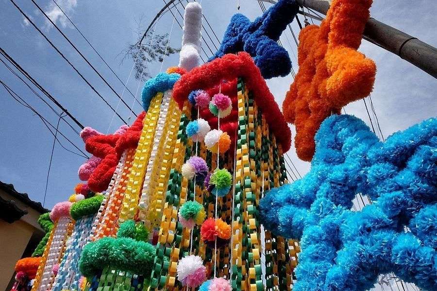 Uchiko bamboo festival decorations stars