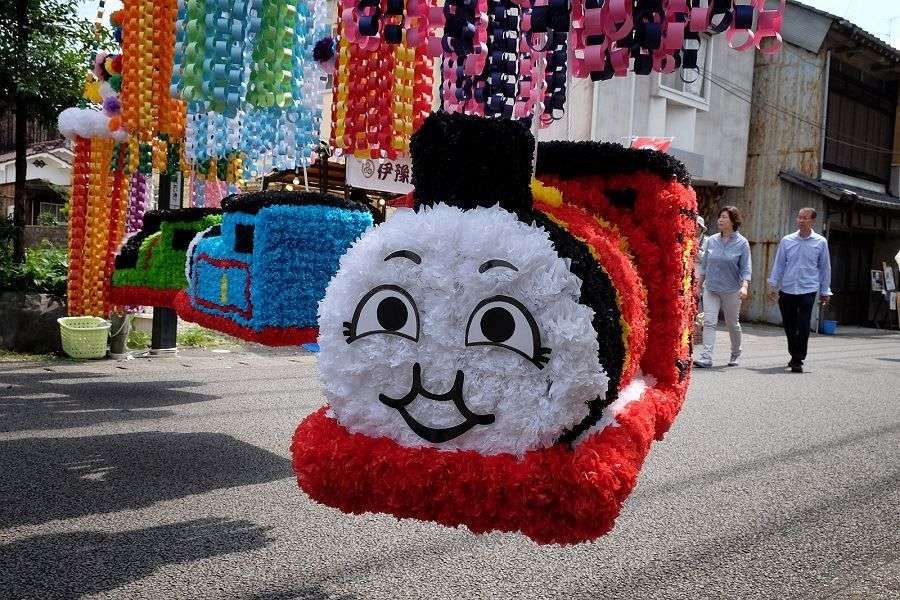 Uchiko bamboo festival decorations thomas the tank engine