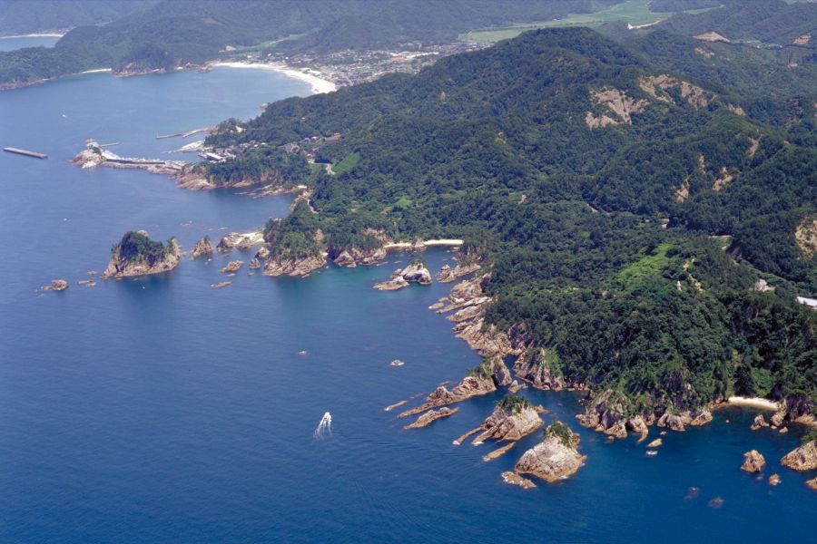 Uradome Coast from above