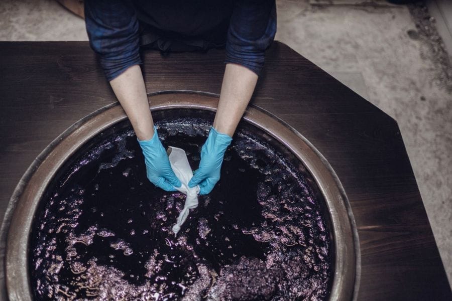 Wakimachi indigo dyeing vat