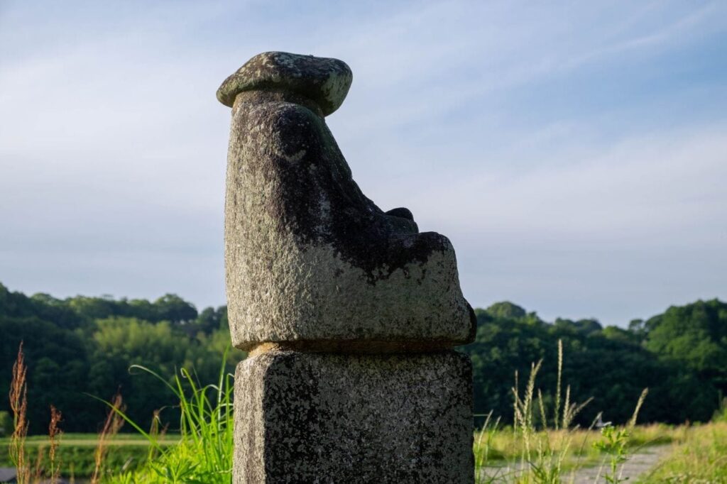 Persecution of Buddhism in Shikoku stone for a head