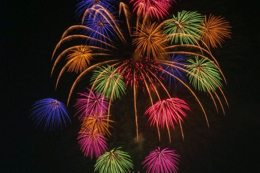 Summer festival fireworks