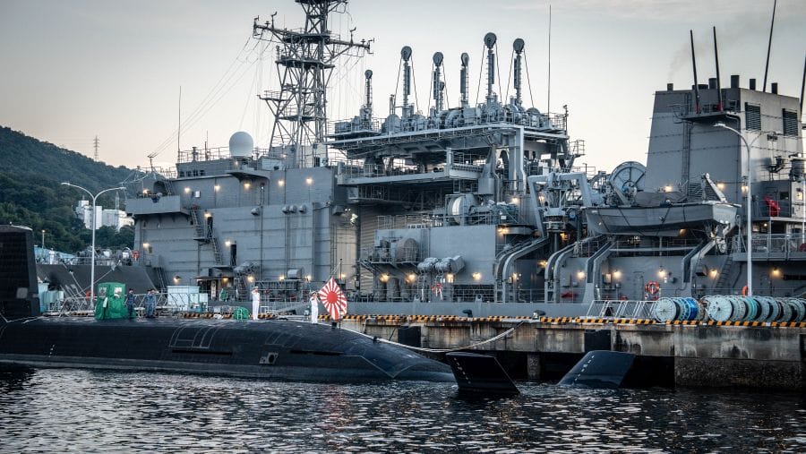 Bunker Supply cruise submarine lowering ensign