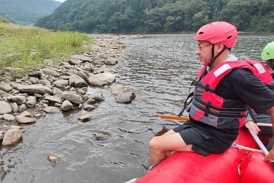 Gonokawa rafting disembarking