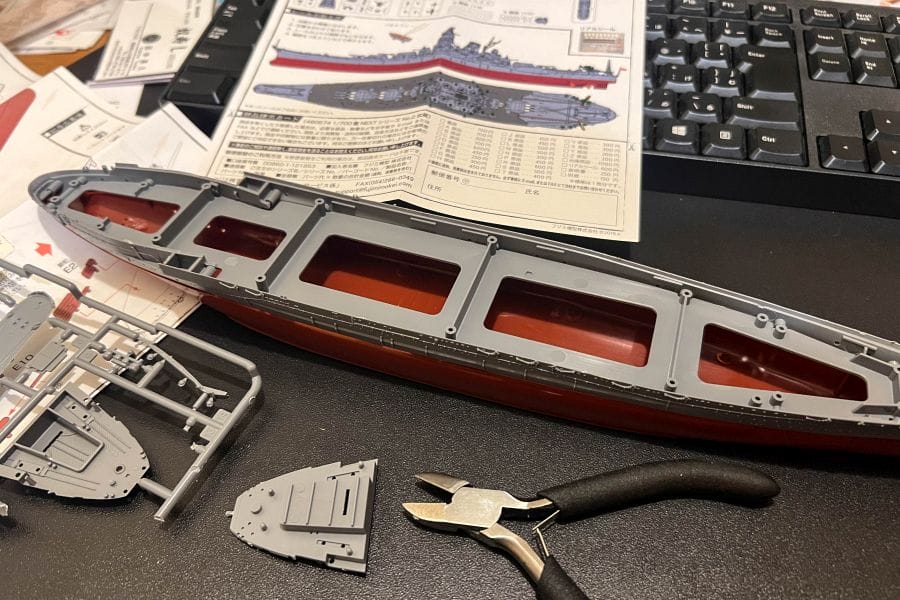 Musashi plastic model work in progress