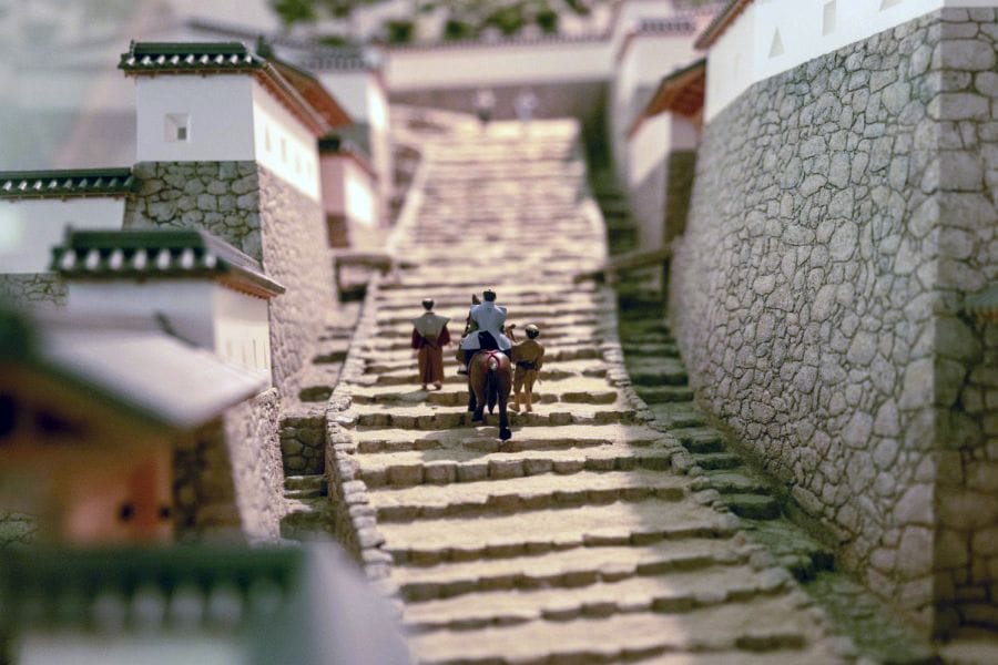 Azuchi Castle approach steps diorama