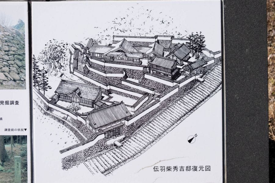 Azuchi Castle illustration of Hashiba Hideyoshi's residence