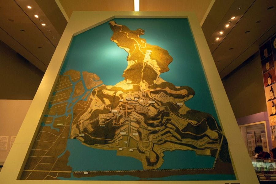 Azuchi Castle museum 3D topographical model