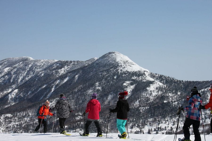 Hakuba snowshoeing mountain peak