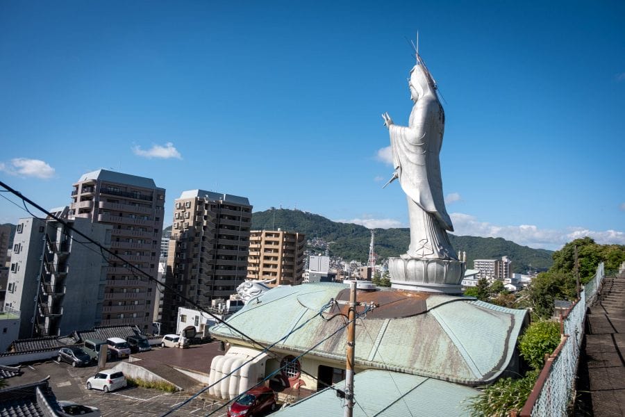Nagasaki Fukusai-ji giant Kannon side view