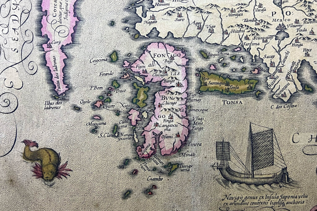 Nagasaki Museum of 26 Martyrs of Japan map of Shikoku and Kyushu