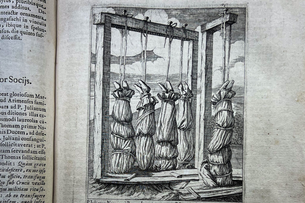 Nagasaki Museum of 26 Martyrs of Japan torture engraving