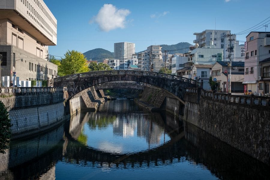 Nagasaki Nakashima River bridge Amagisa bridge