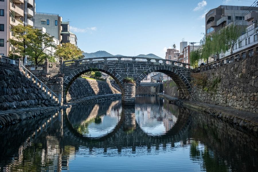 Nagasaki Nakashima River bridge meganebashi