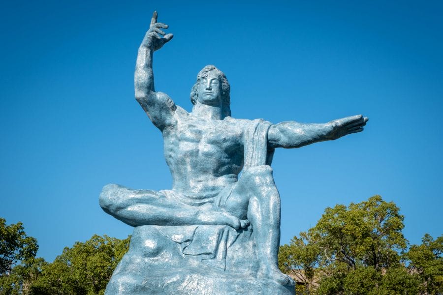 Nagasaki Peace Park statue front view