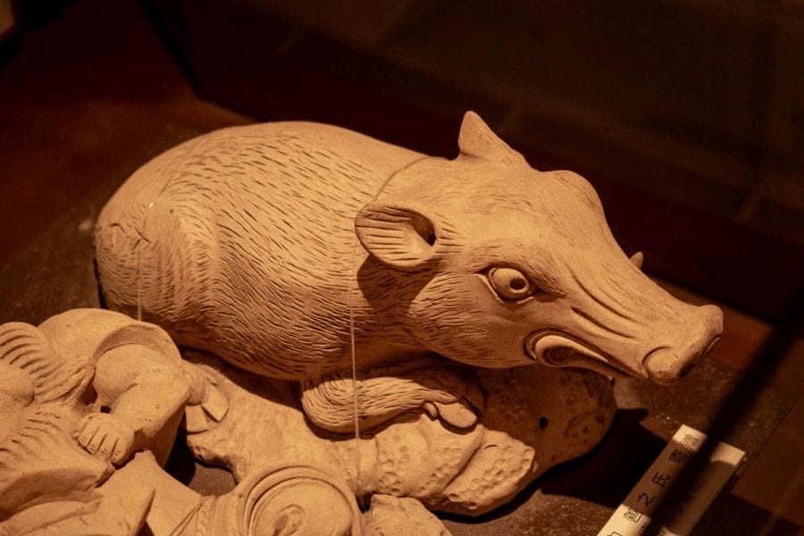 Tile Museum unfired wild boar