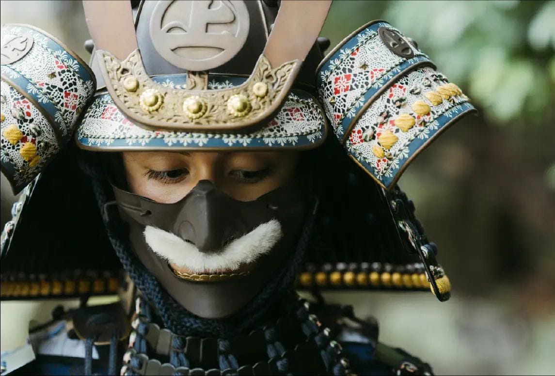 Matsuyama in armour face