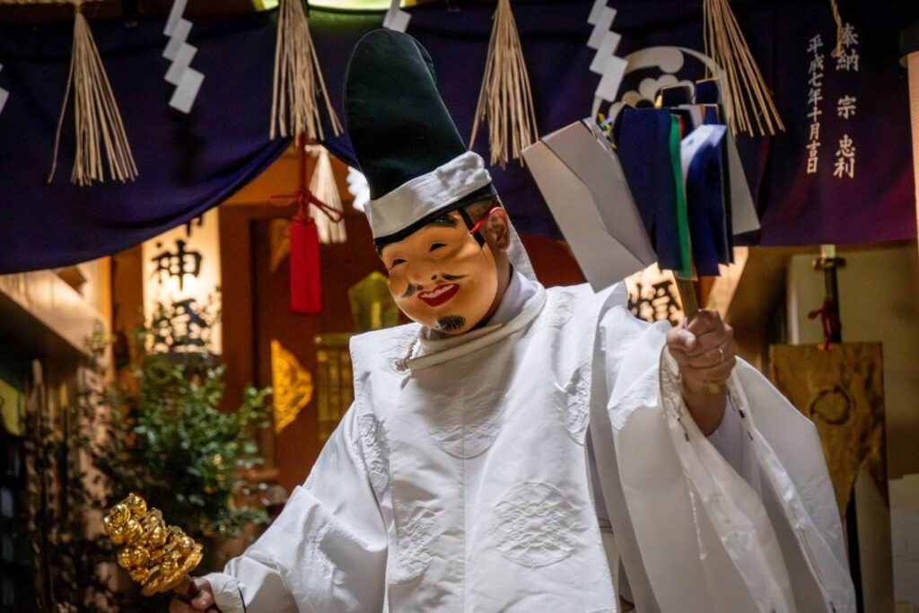 Goto Islands, Arikawa Shrine kagura Ebisu