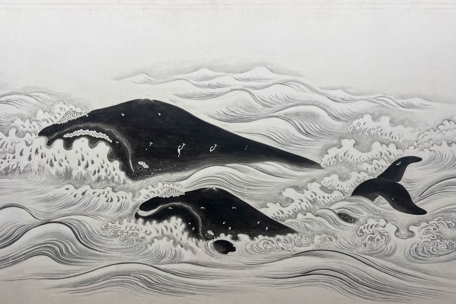 Hirado Ikitsuki-jima no Yakata Museum whale illustration