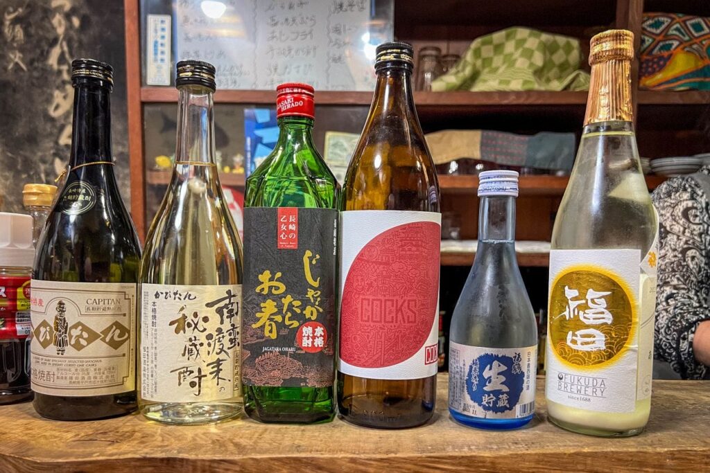 Hirado shochu lineup