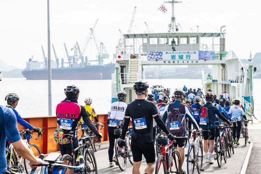 Cycling Shimanami 2026 boarding ferry