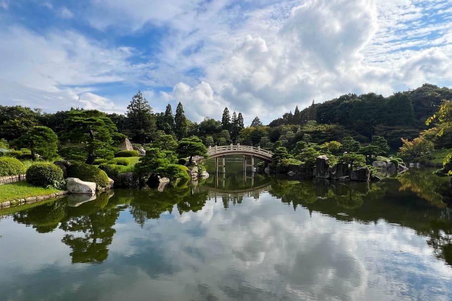 Hiroshima Airport Sankei-en Garden pond
