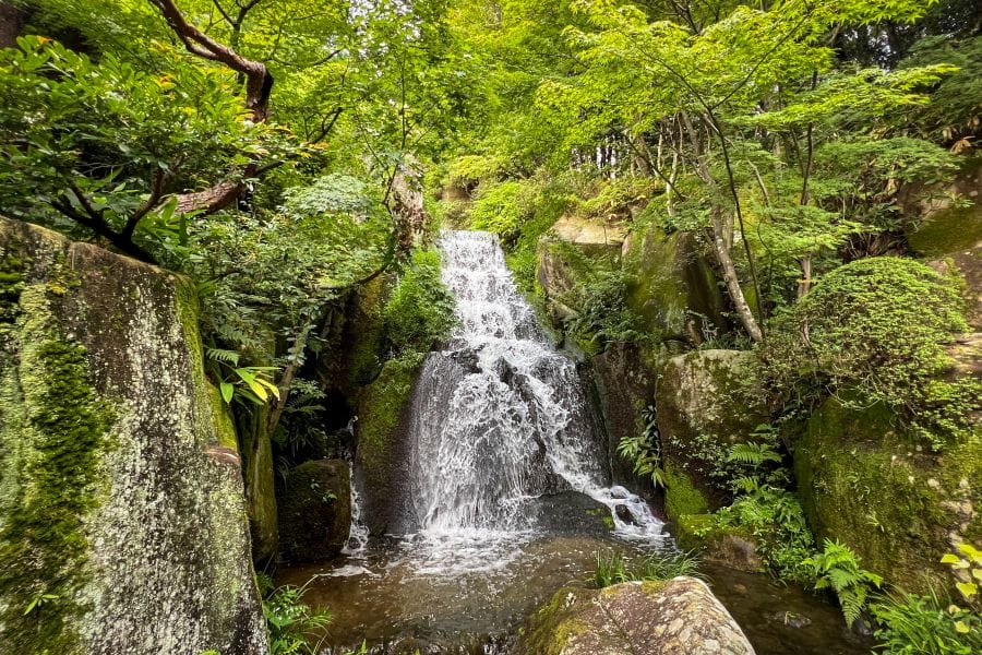 Hiroshima Airport Sankei-en Garden waterfall